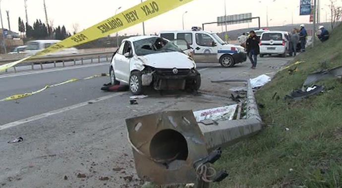 TEM'de kaza: 1 ölü 2 yaralı TEM'de kaza: 1 ölü 2 yaralı