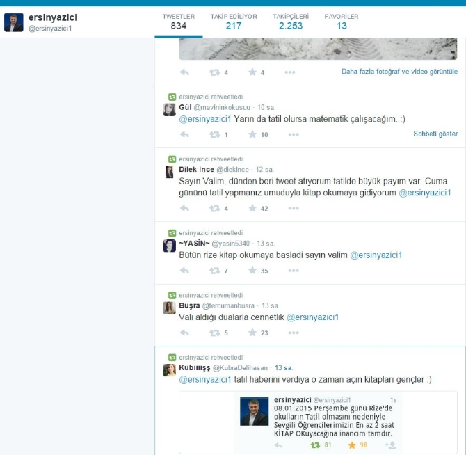 Vali ile öğrenciler arasında tatil pazarlığı Vali ile öğrenciler arasında tatil pazarlığı