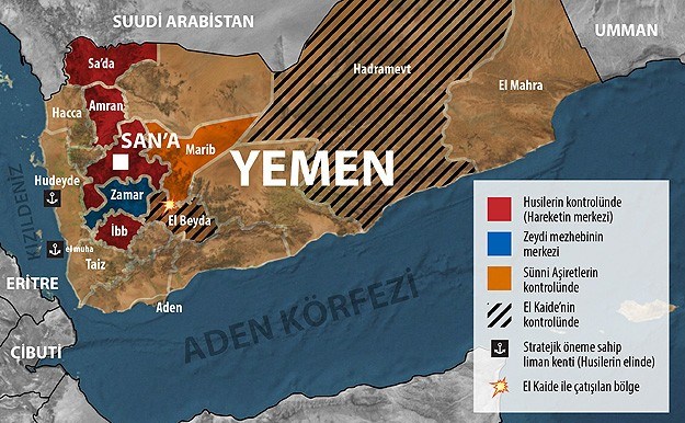 Yemen'de Husilerin ilerleyişi devam ediyor Yemen'de Husilerin ilerleyişi devam ediyor
