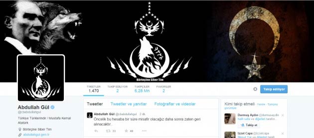 Abdullah Gül'ün Twitter hesabı hacklendi Abdullah Gül'ün Twitter hesabı hacklendi