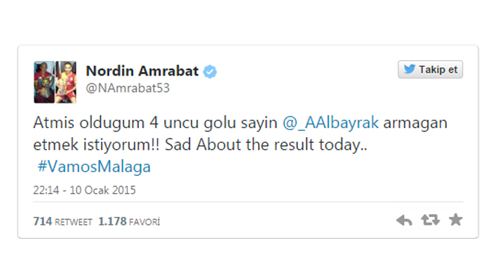 Amrabat'tan Albayrak'a hediye Amrabat'tan Albayrak'a hediye