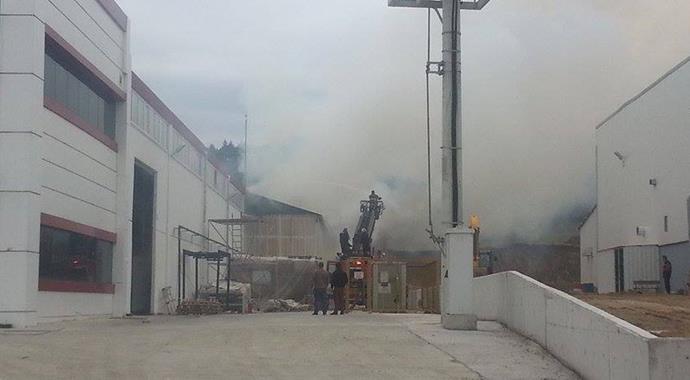 Balıkesir'de fabrika yangını Balıkesir'de fabrika yangını