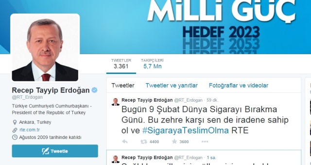 Cumhurbaşkanı Erdoğan'dan ilk tweet! Cumhurbaşkanı Erdoğan'dan ilk tweet!