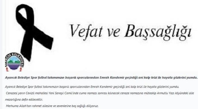 Dili boğazına kaçan futbolcu hayatını kaybetti Dili boğazına kaçan futbolcu hayatını kaybetti