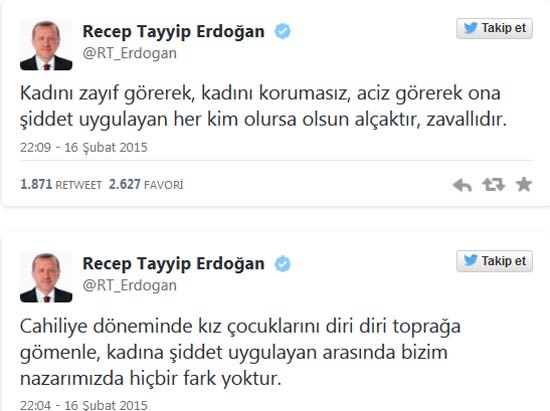 Cumhurbaşkanı Erdoğan'dan Özgecan Aslan tweeti Cumhurbaşkanı Erdoğan'dan Özgecan Aslan tweeti