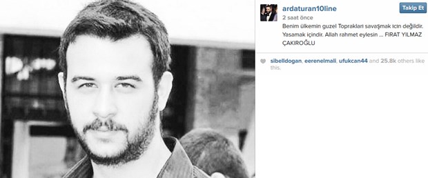 Arda Turan'dan Fırat Çakıroğlu mesajı Arda Turan'dan Fırat Çakıroğlu mesajı