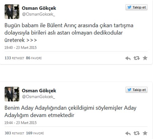 Osman Gökçek'ten adaylık açıklaması Osman Gökçek'ten adaylık açıklaması