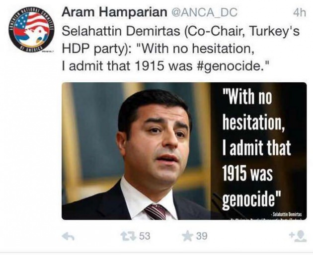 Demirtaş-Ermenistan ilişkisi deşifre oldu! Demirtaş-Ermenistan ilişkisi deşifre oldu!