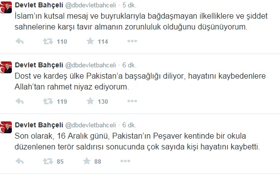 Devlet Bahçeli'den, Pakistan'a başsağlığı Devlet Bahçeli'den, Pakistan'a başsağlığı