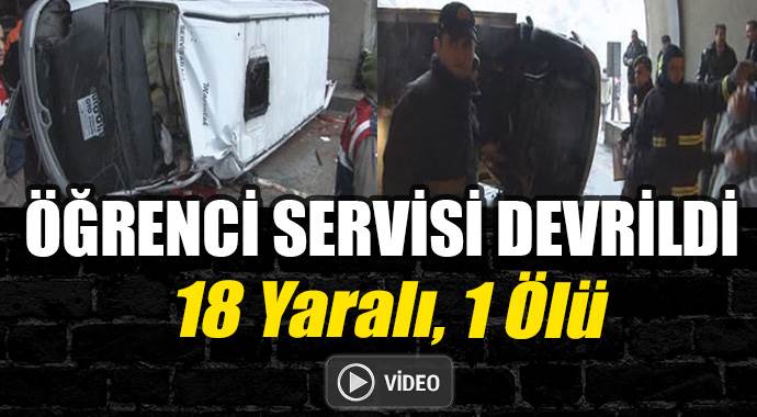 Karabük yolunda kaza yapan öğrenci servisi kamerada Karabük yolunda kaza yapan öğrenci servisi kamerada
