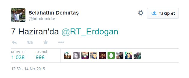 Selahattin Demirtaş'tan Erdoğan tweet'i Selahattin Demirtaş'tan Erdoğan tweet'i