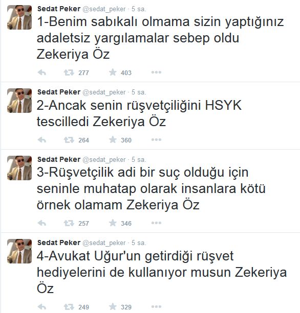 Sedat Peker Zekeriya Öz'ü bombaladı! Sedat Peker Zekeriya Öz'ü bombaladı!