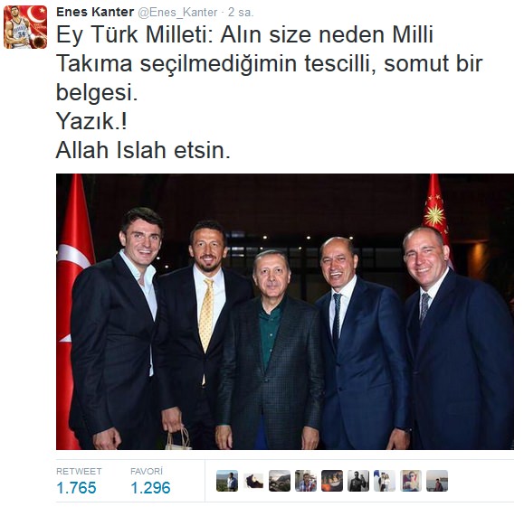 Enes Kanter'e tepki yağdı! Enes Kanter'e tepki yağdı!