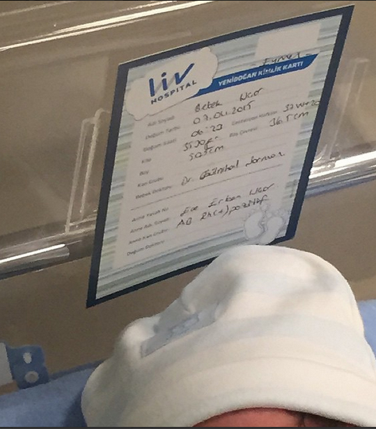 Ece Erken'in bebeğinin adı Eymen Tayyip oldu Ece Erken'in bebeğinin adı Eymen Tayyip oldu