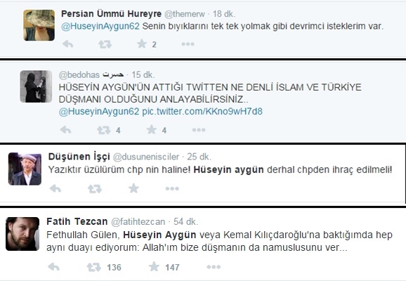 Hüseyin Aygün'den çirkin tweet Hüseyin Aygün'den çirkin tweet