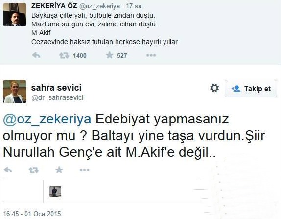 Zekeriya Öz yine baltayı taşa vurdu