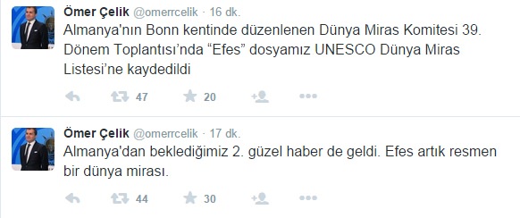 Efes "Dünya Miras Listesi"nde