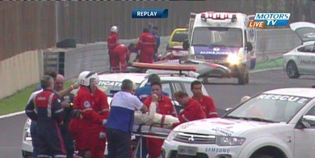 Mark Webber'in aracı alev topuna döndü!