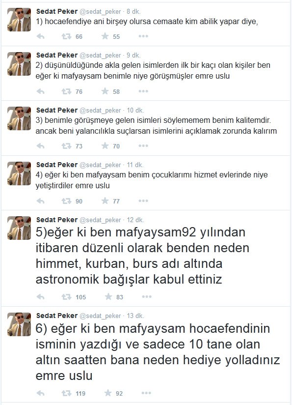Sedat Peker'dan Emre Uslu'ya cevap Sedat Peker'dan Emre Uslu'ya cevap