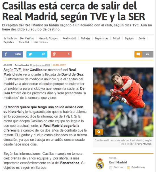 Casillas'a en cazip teklif Fenerbahçe'den!