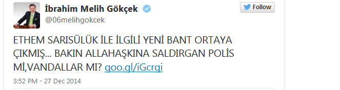 Gökçek tweet attı, RedHack hackledi