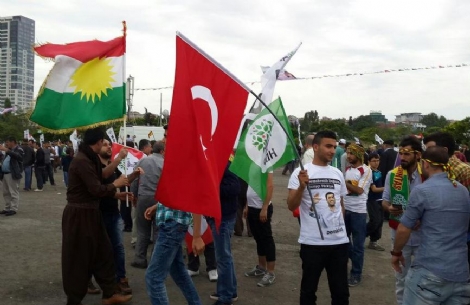 HDP'nin Kazlıçeşme mitingine damga vuran görüntü