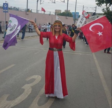 HDP'nin Kazlıçeşme mitingine damga vuran görüntü