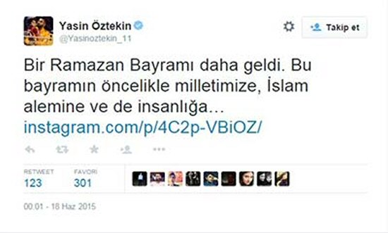 Yasin Öztekin'den Ramazan gafı!