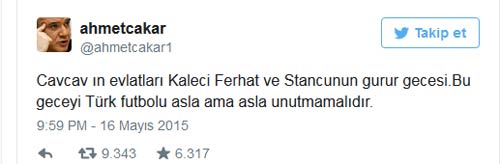 Ahmet Çakar'dan bomba tweet! Ahmet Çakar'dan bomba tweet!