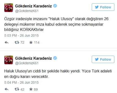 Gökdeniz Karadeniz'den bomba tweetler