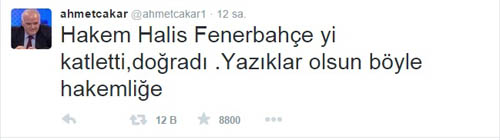 Ahmet Çakar hakemi yerden yere vurdu
