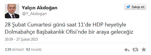 Yalçın Akdoğan: 'HDP heyeti ile görüşeceğiz' Yalçın Akdoğan: 'HDP heyeti ile görüşeceğiz'