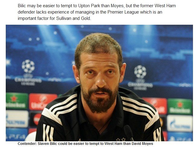 Beşiktaş'ı şoke eden haber! Ya Moyes ya da Bilic! Beşiktaş'ı şoke eden haber! Ya Moyes ya da Bilic!