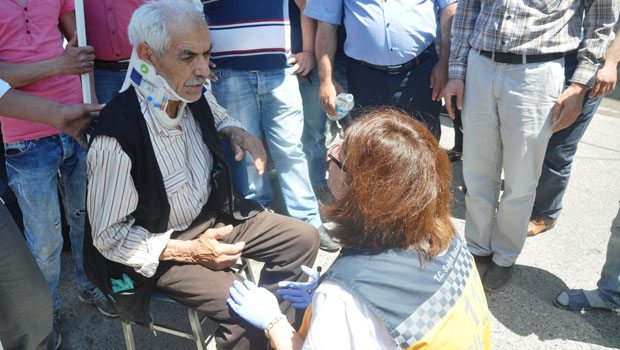 Kadın sürücünün gözyaşları