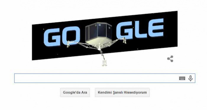Google'dan, Rosetta uzay aracına doodle Google'dan, Rosetta uzay aracına doodle