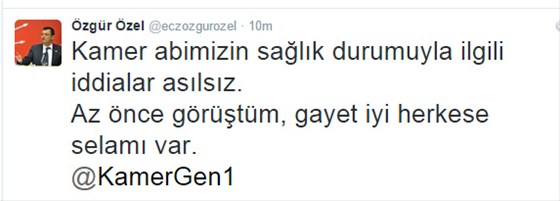 İşte Kamer Genç'in son sağlık durumu