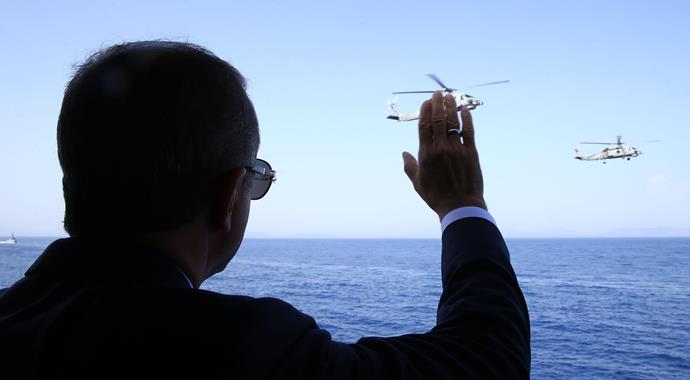 Erdoğan tatbikatı başkomutan olarak izledi Erdoğan tatbikatı başkomutan olarak izledi