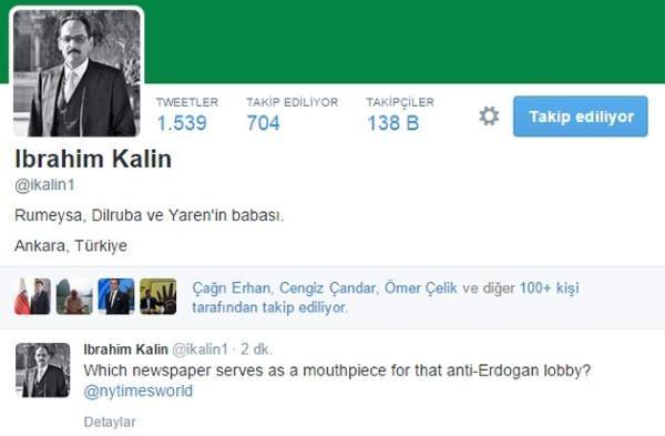 İbrahim Kalın'dan New York Times'a cevap İbrahim Kalın'dan New York Times'a cevap