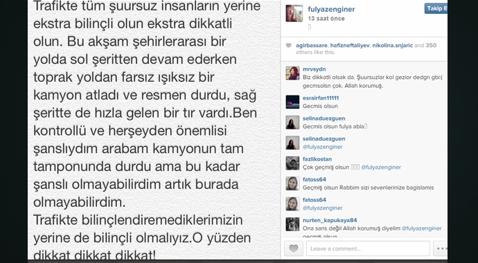 Fulya Zenginer ölümden döndü!