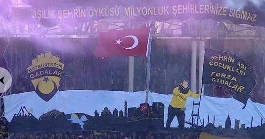 Fenerbahçelileri kızdıran koreografi Fenerbahçelileri kızdıran koreografi