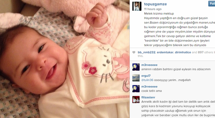 Gamze Topuz'dan kızına duygusal mektup!