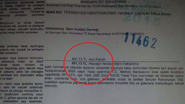 Galatasaray icraya verildi Galatasaray icraya verildi