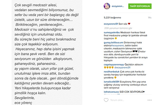 Medcezir final yaptı o isim veda etti Medcezir final yaptı o isim veda etti