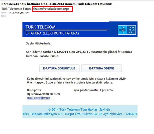 Eğer bu mail size de geldiyse dikkat! Eğer bu mail size de geldiyse dikkat!