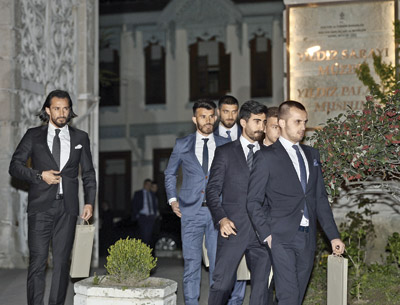 Süper Lig'in kaptanları Cumhurbaşkanı Erdoğan'ın huzuruna çıktı