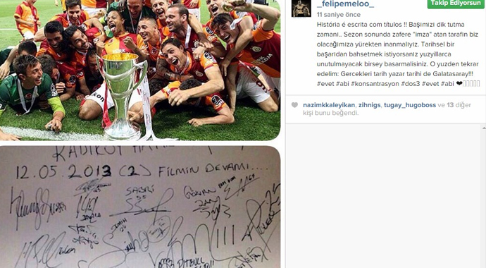 Felipe Melo'dan Fenerbahçe'ye gönderme! Felipe Melo'dan Fenerbahçe'ye gönderme!