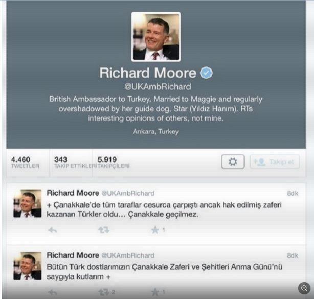 İngiliz Büyükelçi, 'Çanakkale Geçilmez'