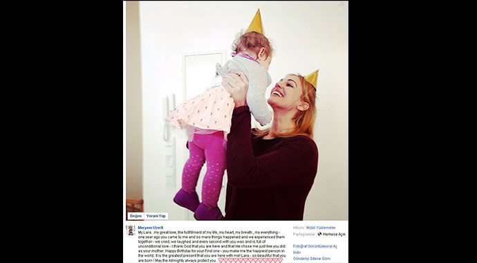 Meryem Uzerli'nin kızı 1 yaşında
