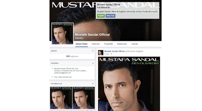 İşte Mustafa Sandal'ın yeni Facebook adresi