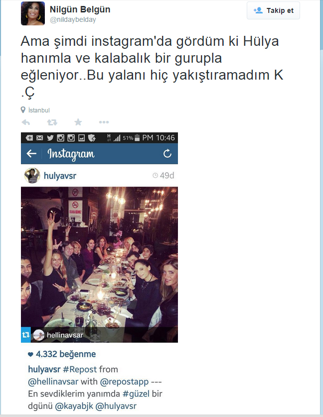 Nilgün Belgün Kaya Çilingiroğlu'na sitem etti Nilgün Belgün Kaya Çilingiroğlu'na sitem etti